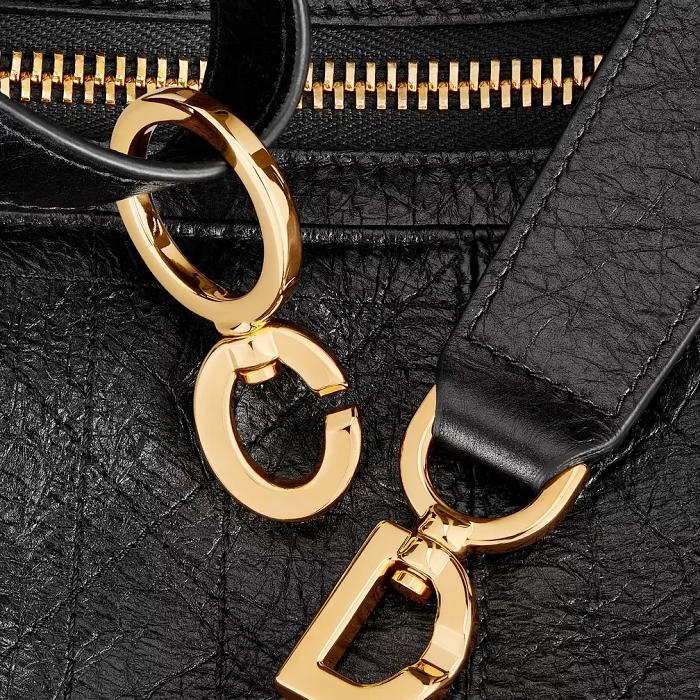 DIOR DJourney Small Shoulder Bag Black Leather M2416UNUO M900