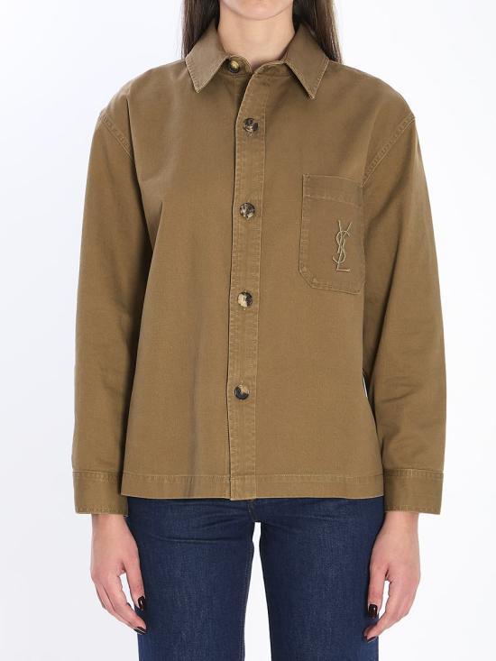 Saint Laurent Cotton Linen Gabardine CASSANDRE Overshirt 852696 Y253W 2669