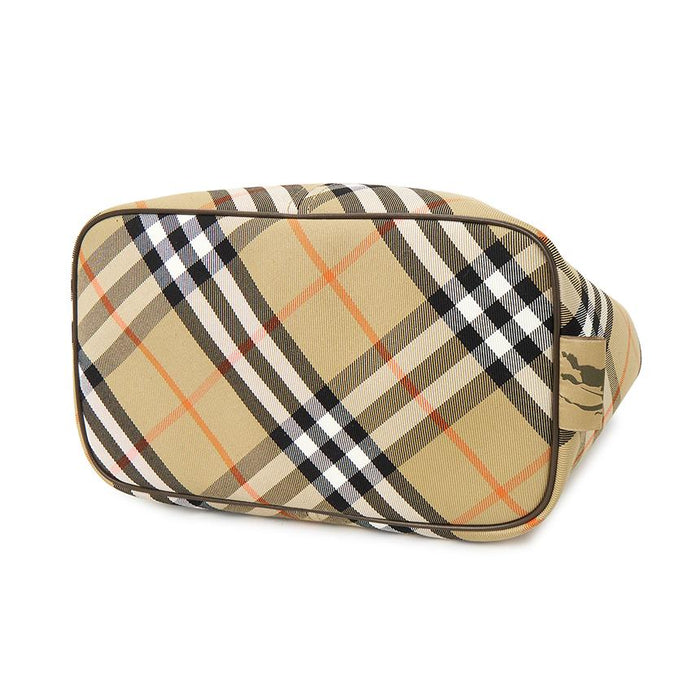 BURBERRY Check Drawstring Bucket Shoulder Bag for Women 8093869