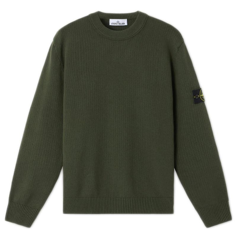 STONE ISLAND Men's Winter Cotton Knit Crewneck Sweater