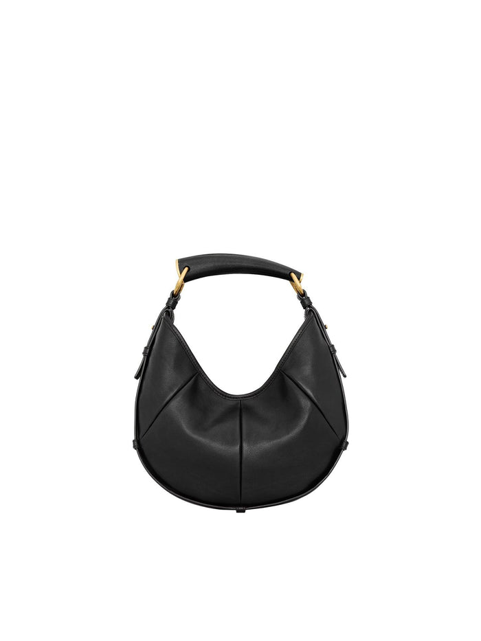 Saint Laurent Mombasa Leather Shoulder Bag Black