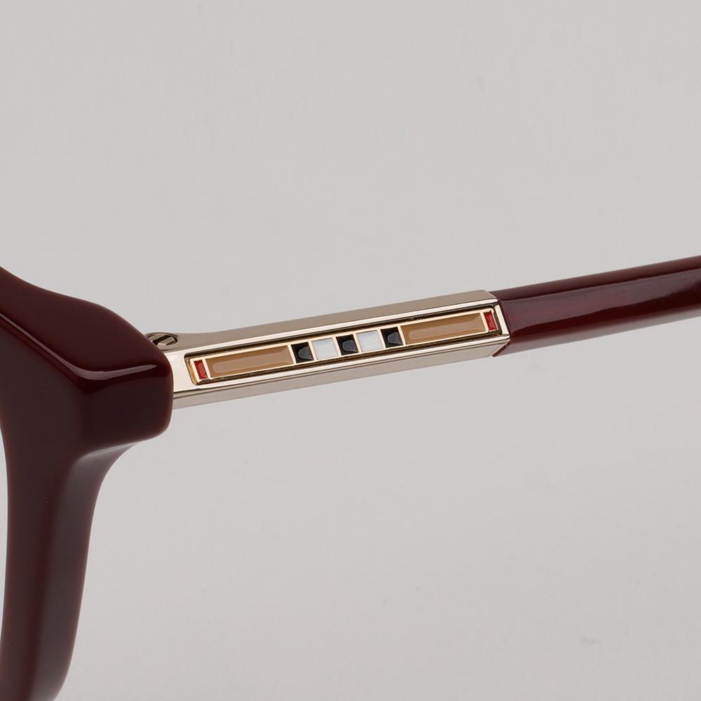BURBERRY Burgundy Cat Eye Acetate Eyeglasses Frames Unisex BE2348 3403