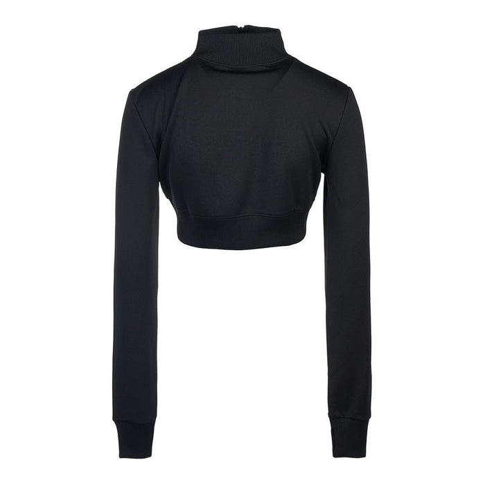 courreges Logo Crop Zip Jacket for Women Black