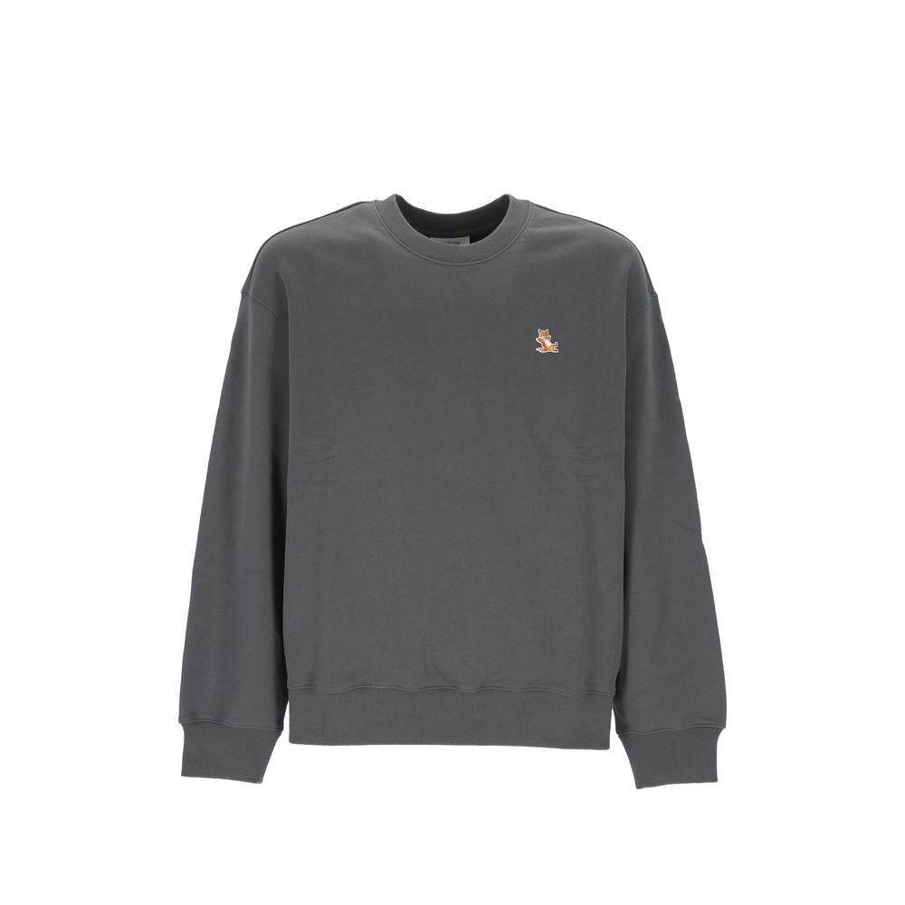 Maison Kitsune Green Cotton Logo Sweatshirt for Men