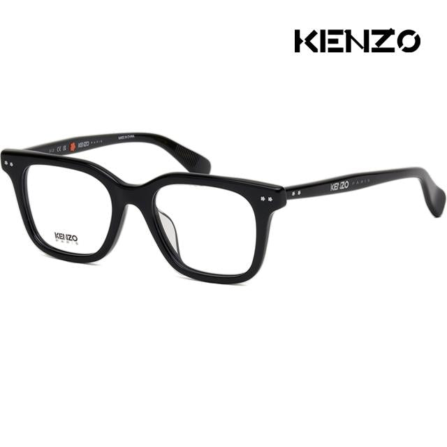 KENZO Black Square Acetate Eyeglasses Asian Fit KZ50181F001
