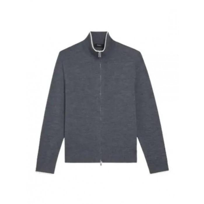 Theory Remi Zip Cardigan in Regal Wool N0781707 0NF