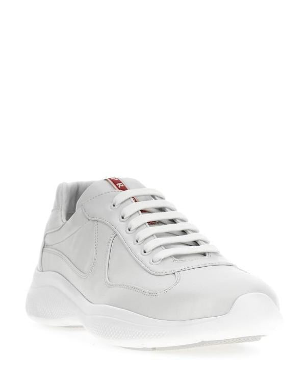 PRADA Americas Cup Nappa Leather Low-Top Sneakers Black