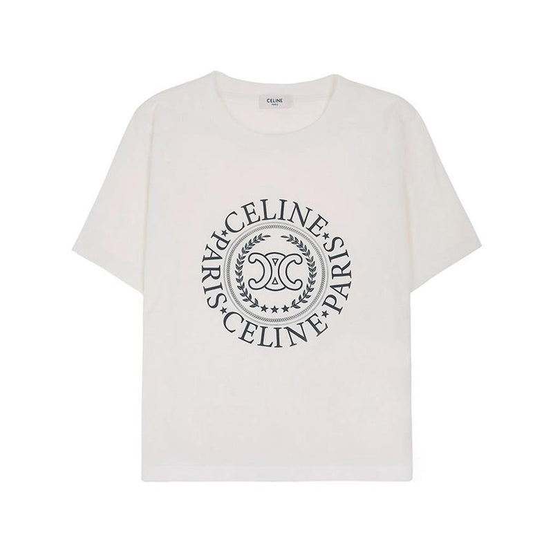 CELINE Women Logo Crop T-Shirt RX0AR507Z 01MA