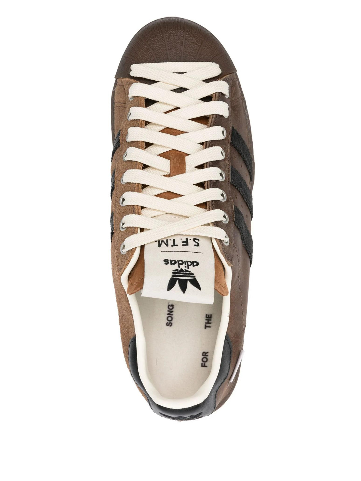 SONG FOR THE MUTE Khaki Leather Superstar 82 Low-Top Sneakers