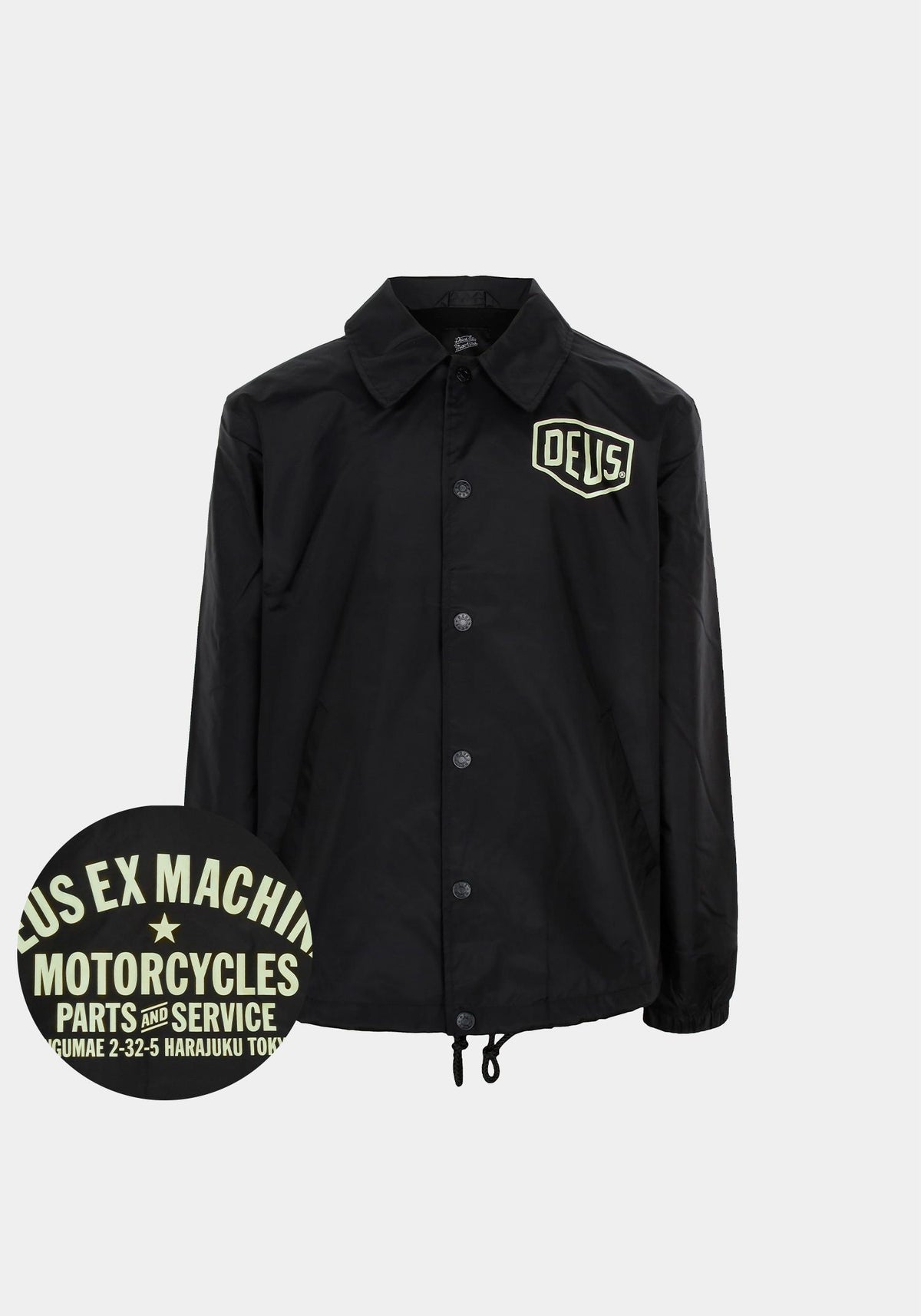 Deus Ex Machina Black Harajuku Coach Jacket Men’s D261 MJK106