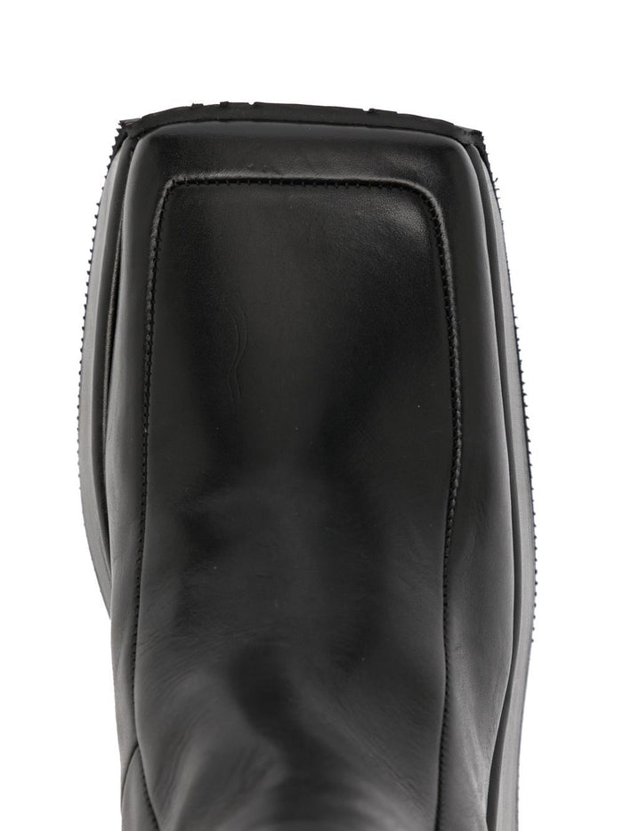 Raf Simons Men's Black Platform Heel Ankle Boots 222 M903 40001 0099