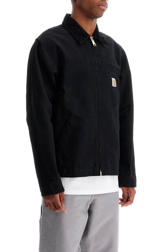 CARHARTT WIP Black Rinsed Detroit Jacket Men’s Cotton Duck Jacket