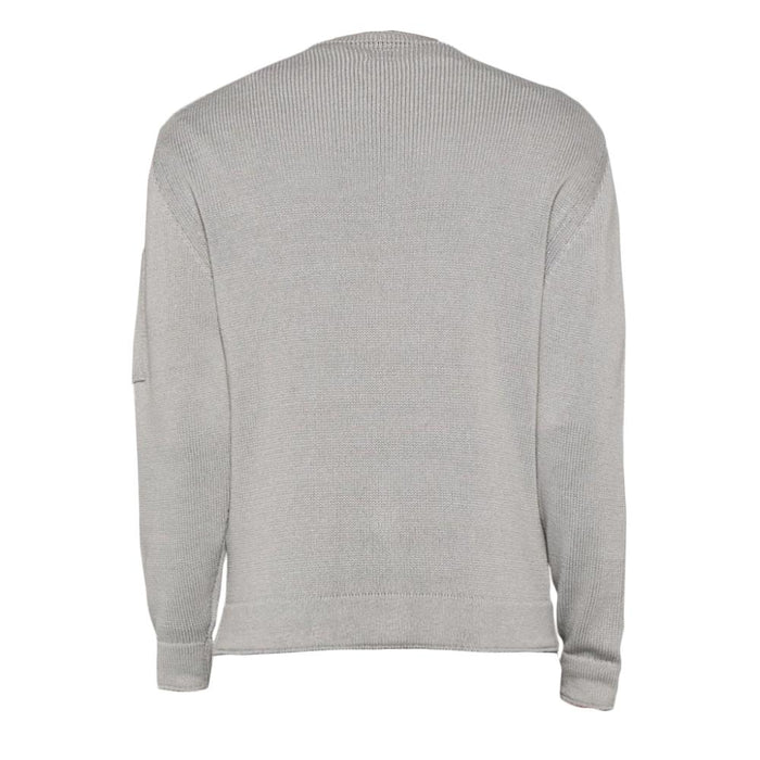 CP Company V-Neck Lens Patch Cardigan Men’s Knit Gray
