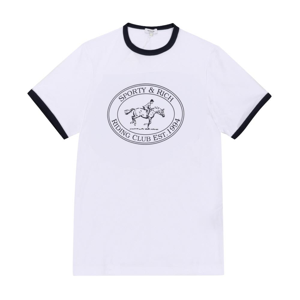 SPORTY&RICH Unisex Short Sleeve T-Shirt TO073612244WH01 WHITE