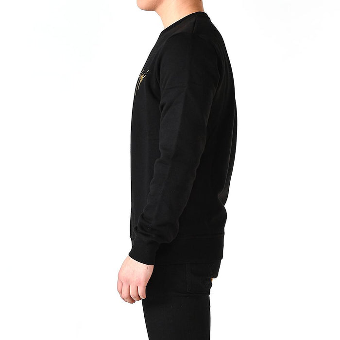 Giuseppe Zanotti Logo Embroidered Crewneck Sweatshirt Black
