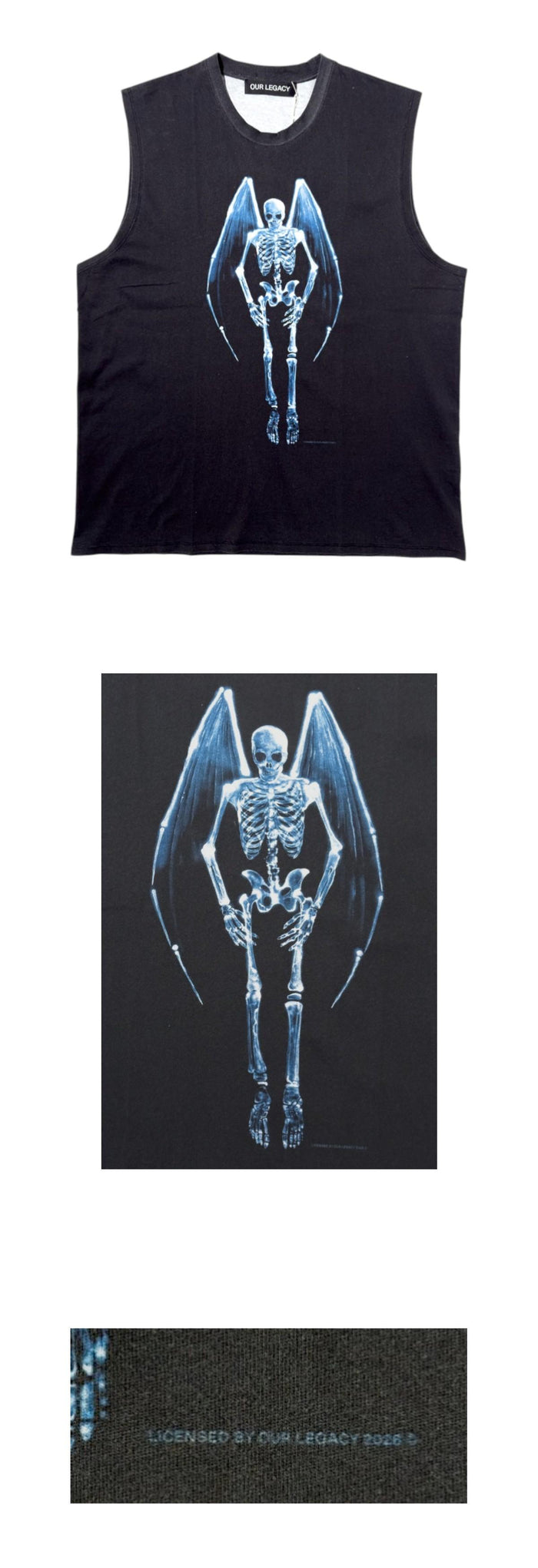 OUR LEGACY Fallen Angel Breath Tank Top Black