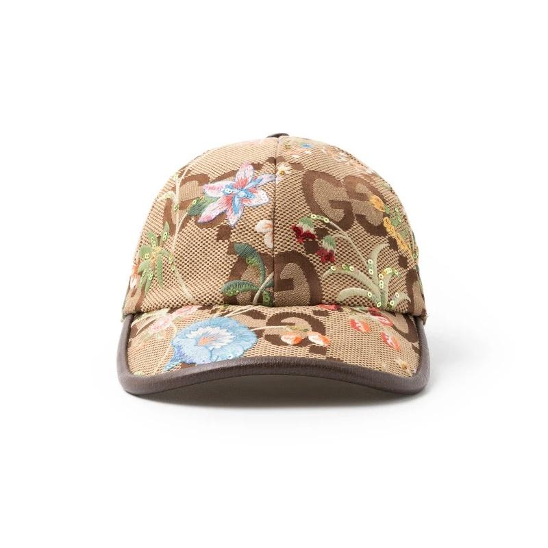 GUCCI GG Floral Canvas Baseball Cap