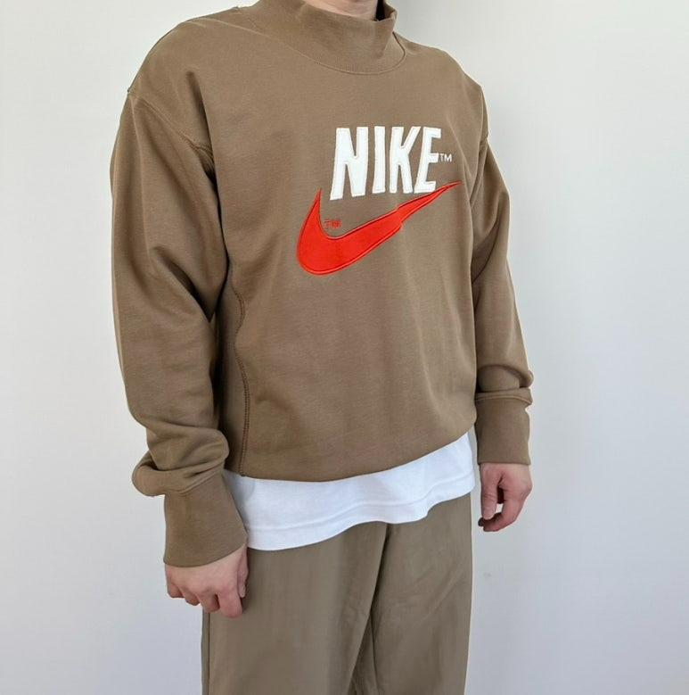 Nike Camel Fleece Crewneck Sweatshirt Mens Asian Fit DM5274 258