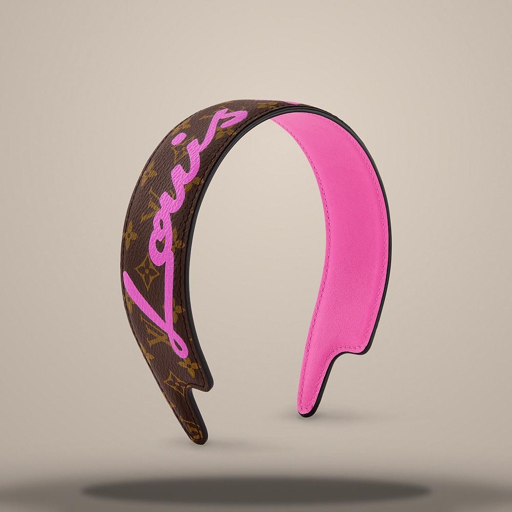 Louis Vuitton LV Script Pink Headband M5395A