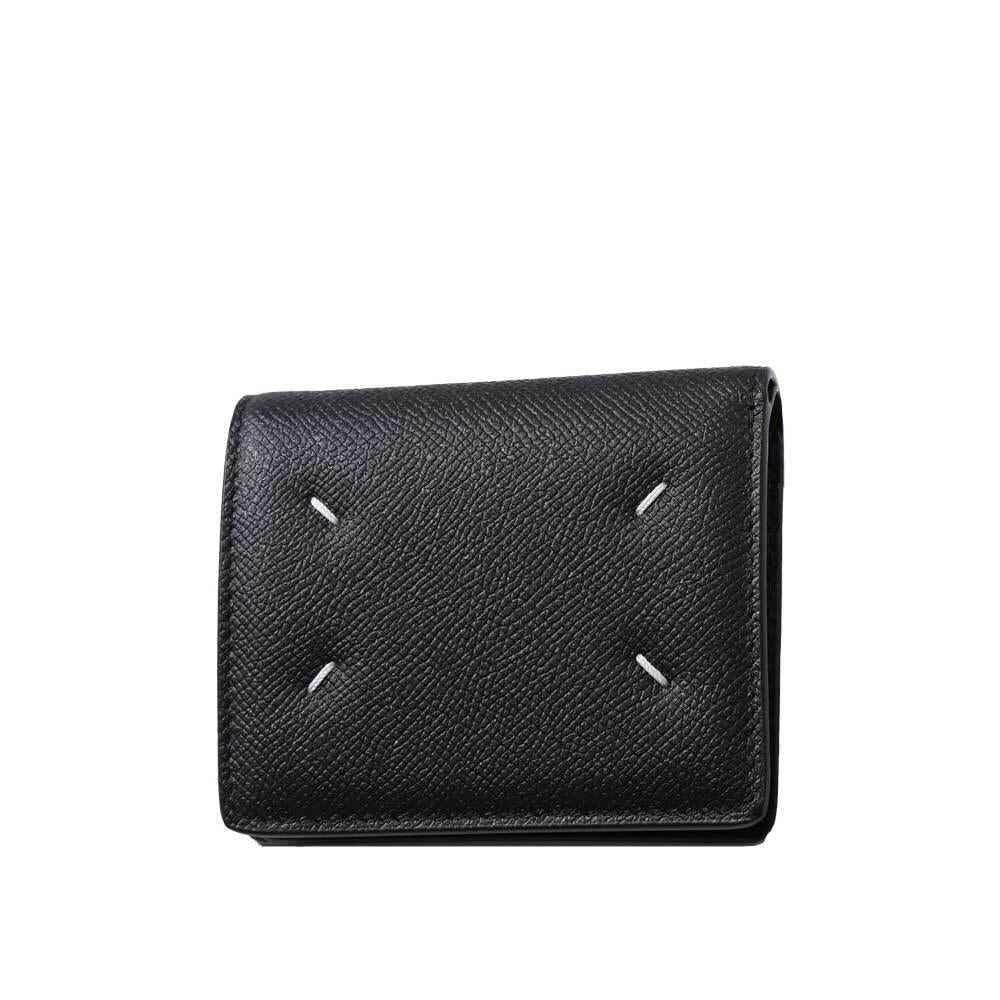 Maison Margiela Signature Stitch Leather Bifold Wallet with Coin Pocket