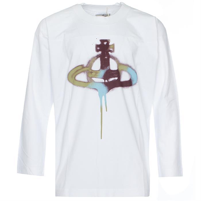 Vivienne Westwood Unisex Spray Orb Oversized T-Shirt White
