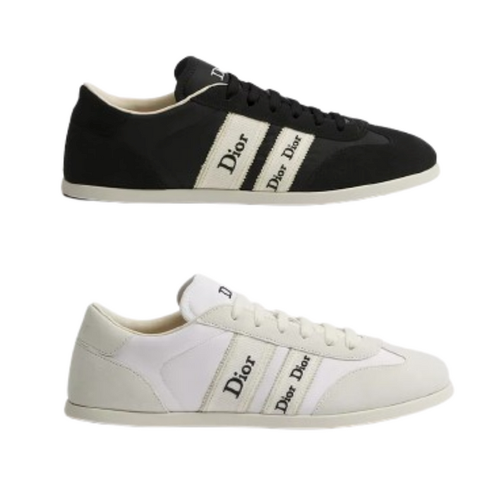 DIOR Ribbon Sneakers Women Black White Low-Top