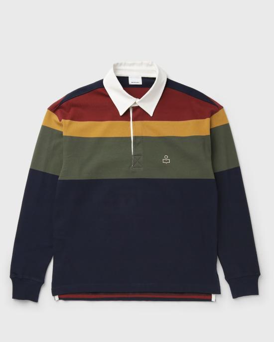 Isabel Marant Navy Cotton Polo Shirt for Men