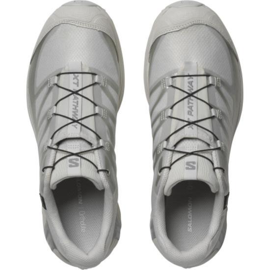 SALOMON White Silver Low-Top Sneakers for Men S250109 SXP41