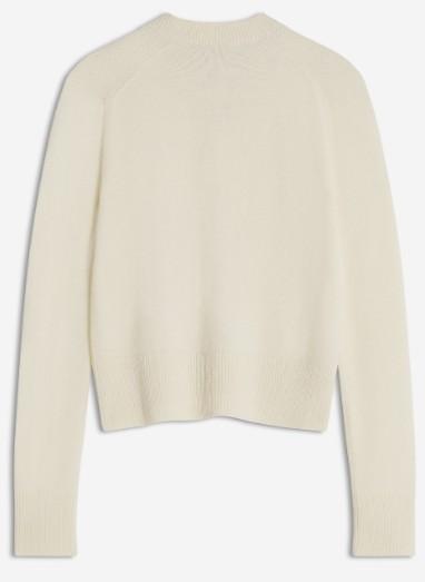 Maison Kitsune Baby Fox Lambswool Fitted Cardigan Ecru PW00506 KT1006