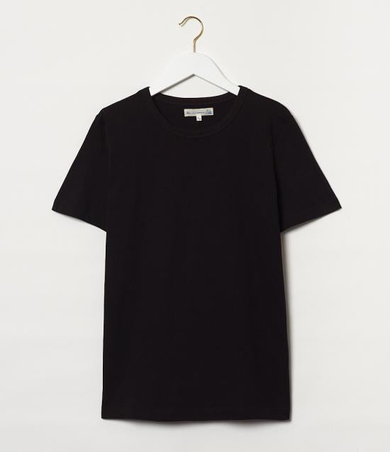 Merz b. Schwanen Black Cotton Short Sleeve T-Shirt for Men 1950S99