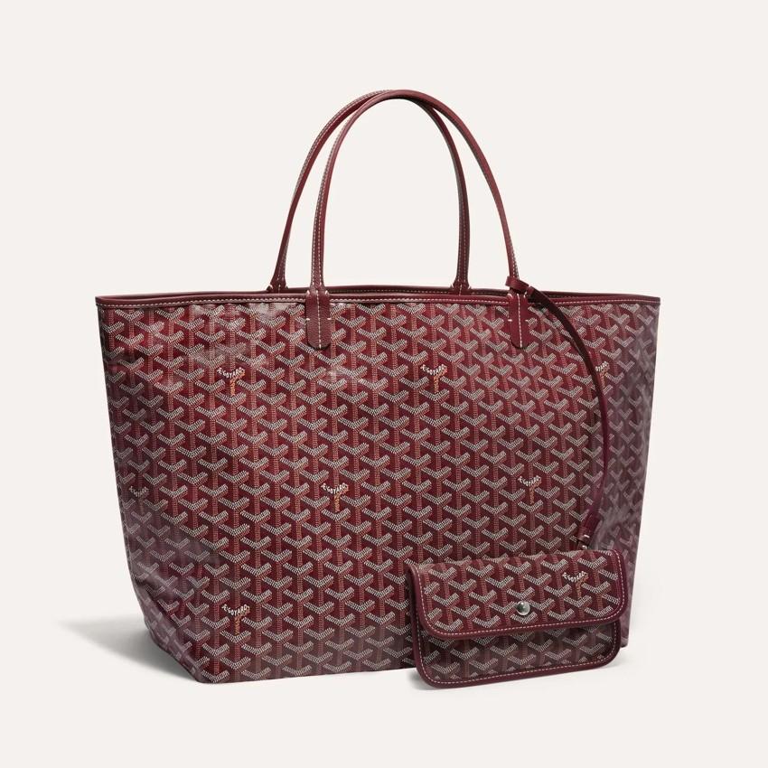 GOYARD Burgundy Saint Louis GM Tote Bag for Women