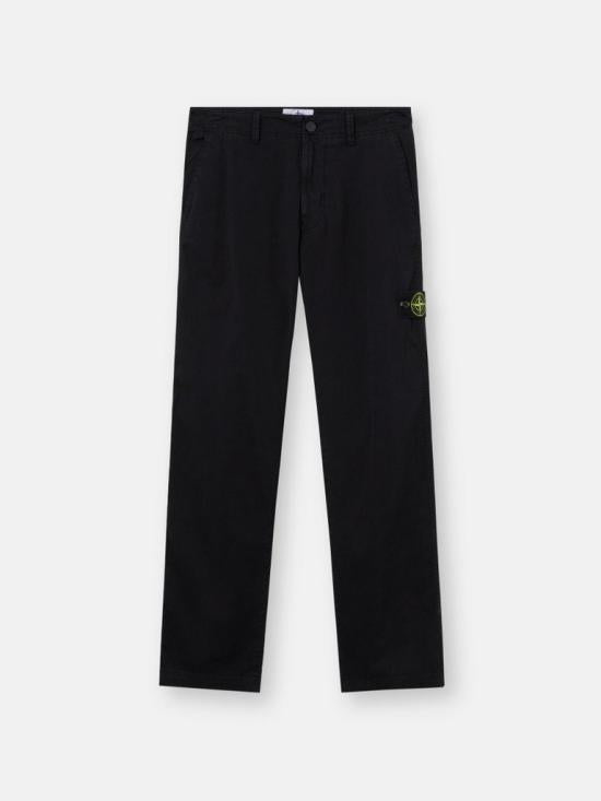STONE ISLAND Black Straight Classic Pants L2S153100012 S0012 V0029