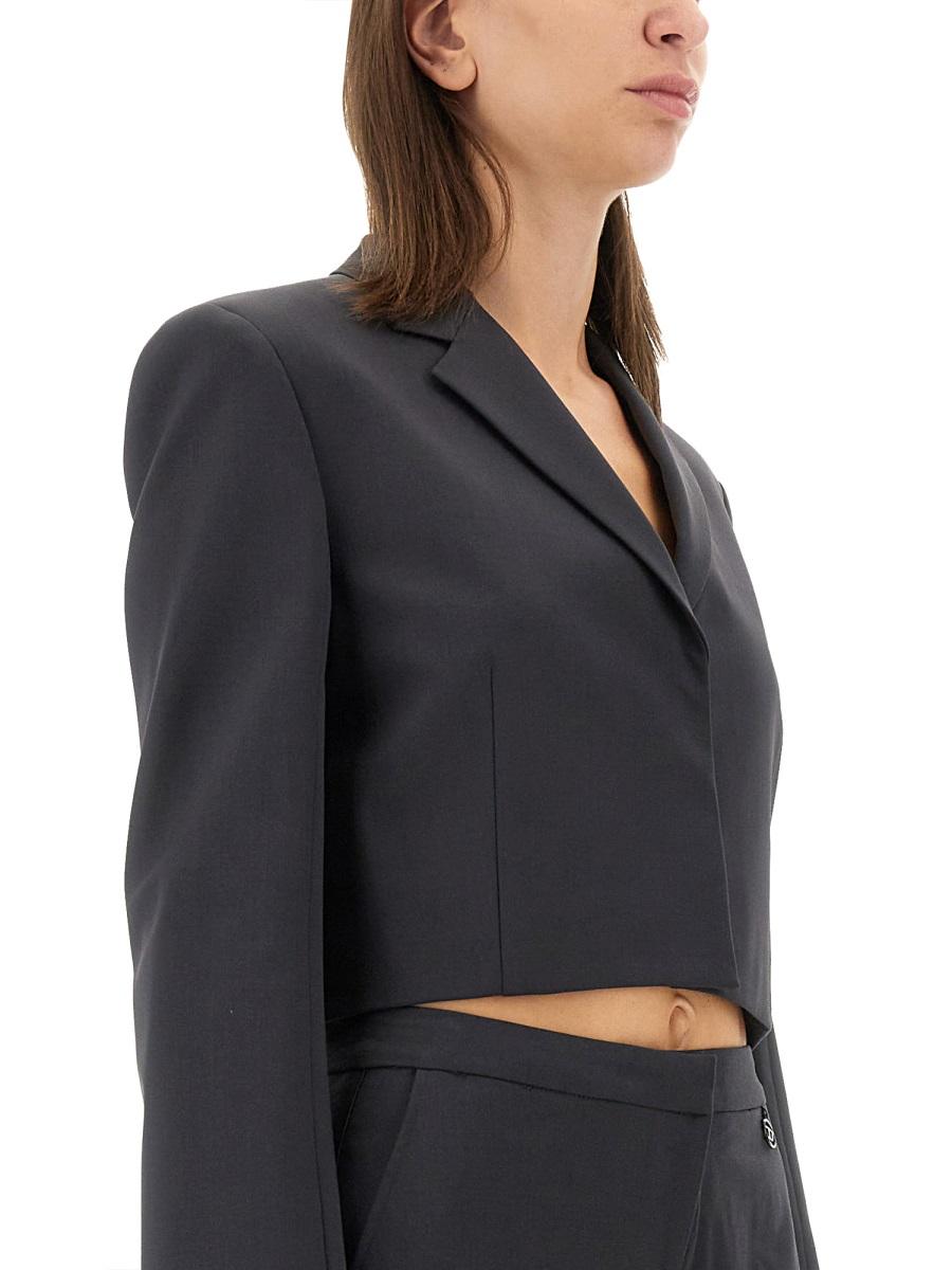 DIESEL Black Wool Blend Tailored Blazer Jacket
