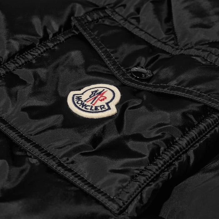 Moncler Black Maya Logo Patch Down Puffer Jacket 1A53600 539ZD 999