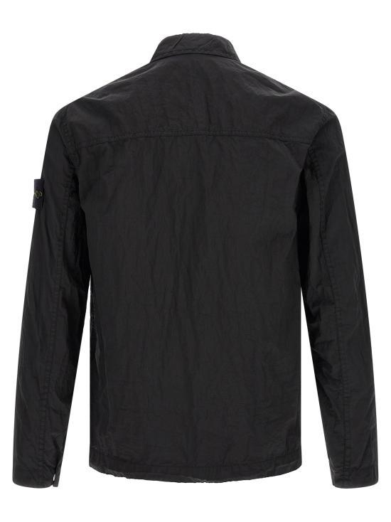 STONE ISLAND Black Long Sleeve Shirt