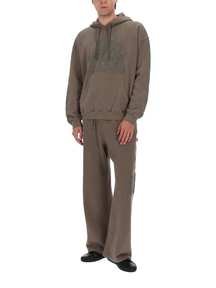 DIESEL Black Cropped Trousers for Men