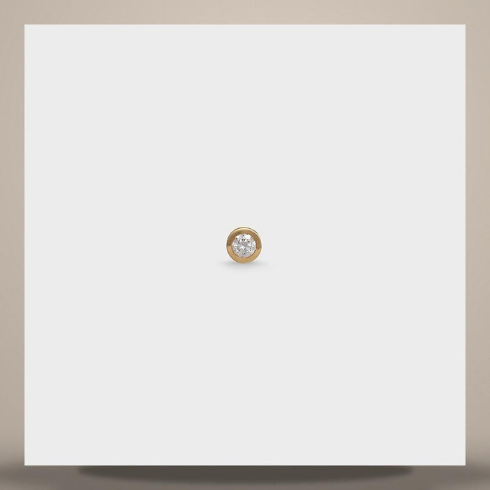 CELINE Sentimental Brilliant Stud Earrings Yellow Gold Diamond Wh 46P106GYD 37YW