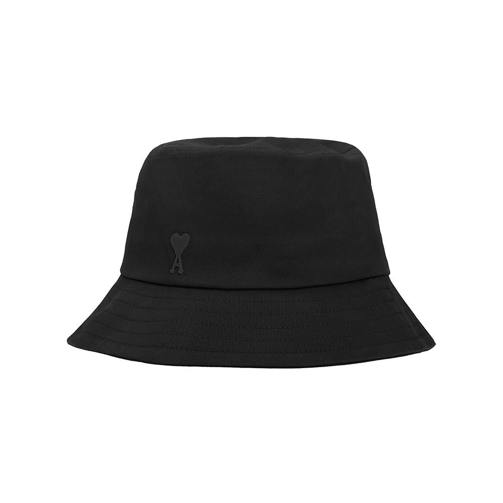 AMI Heart Logo Embroidered Gabardine Bucket Hat UHA666 AW0041 001