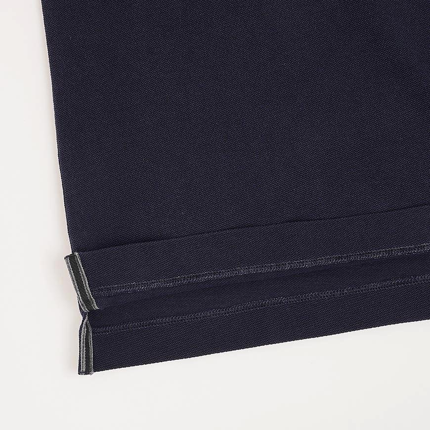 STONE ISLAND Logo Patch Cotton Polo Shirt Black Men