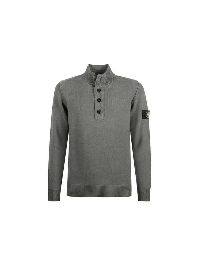 STONE ISLAND Lambswool Half-Zip Sweater V0054 Men’s Rou K2S155100040 S00A3 V0054