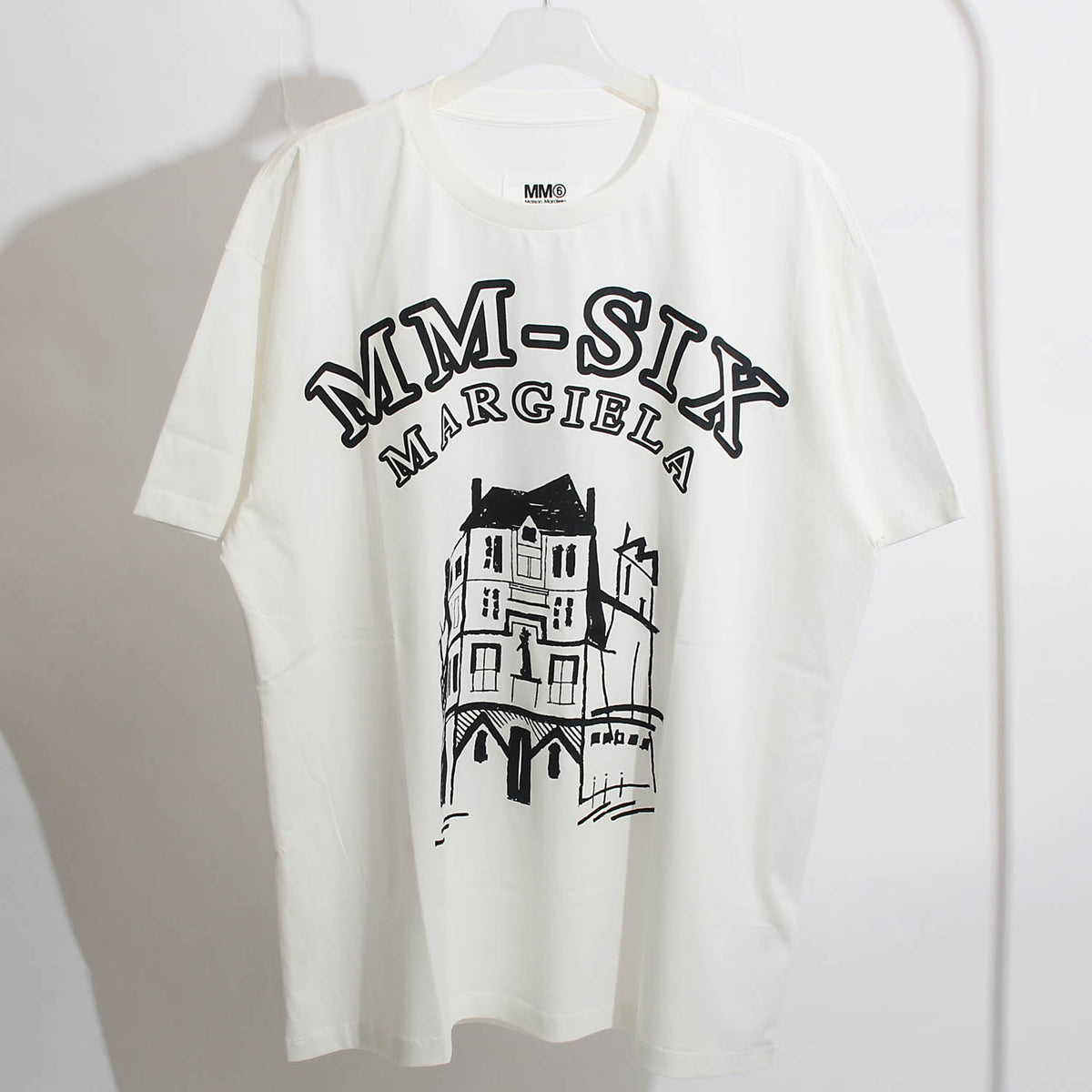 MM6 Unisex Logo Print Oversized White T-Shirt S52GC0276 101
