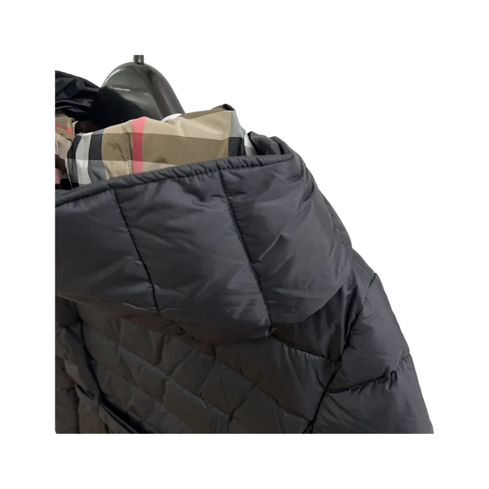 BURBERRY Witley Belted Long Down Puffer Coat Women Black 8105208
