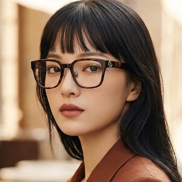 Moncler Tortoise Square Acetate Eyeglass Frames Asian Fit ML5191D 052