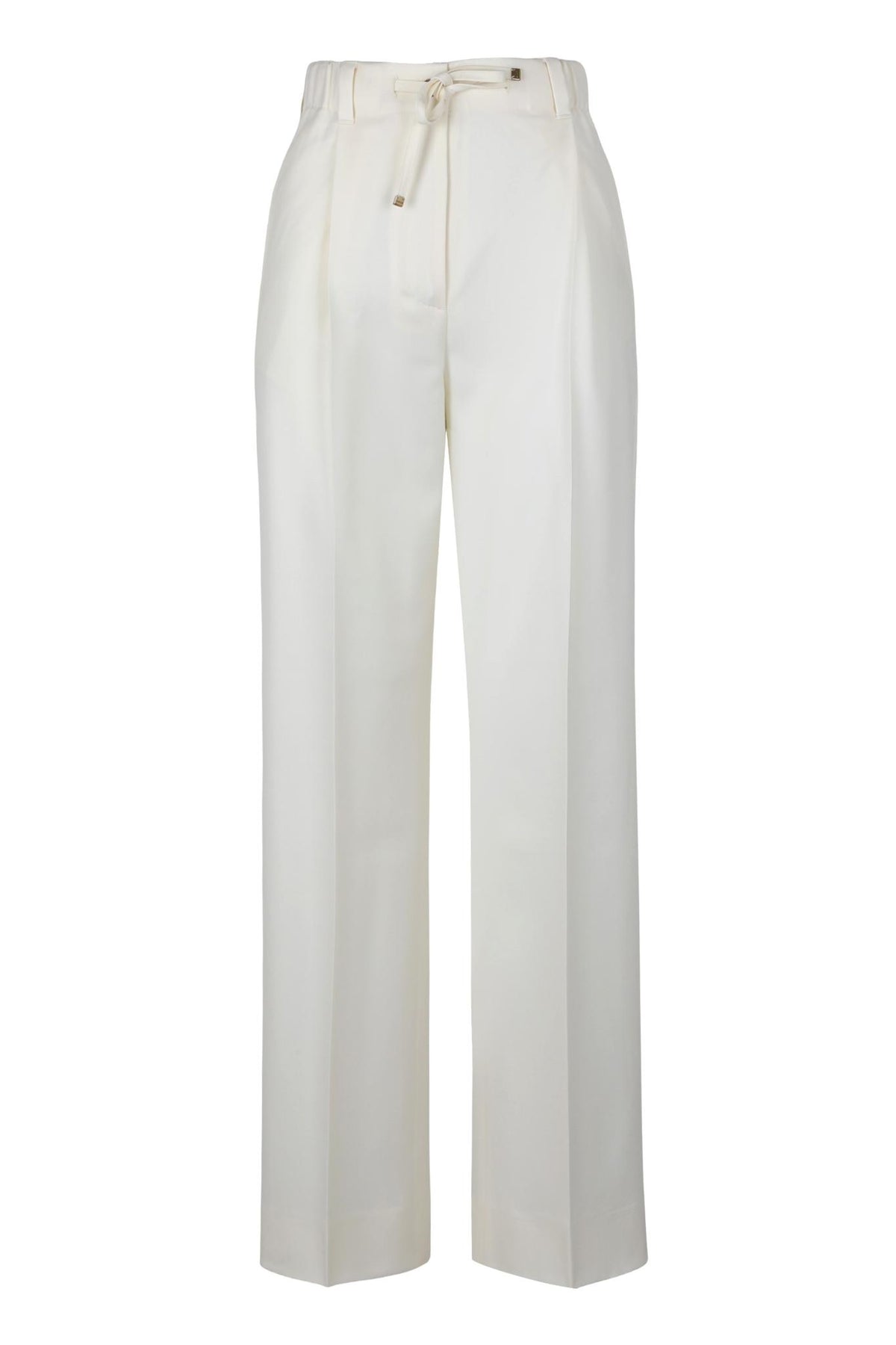 Moncler Black Wool Blend Classic Trousers for Women