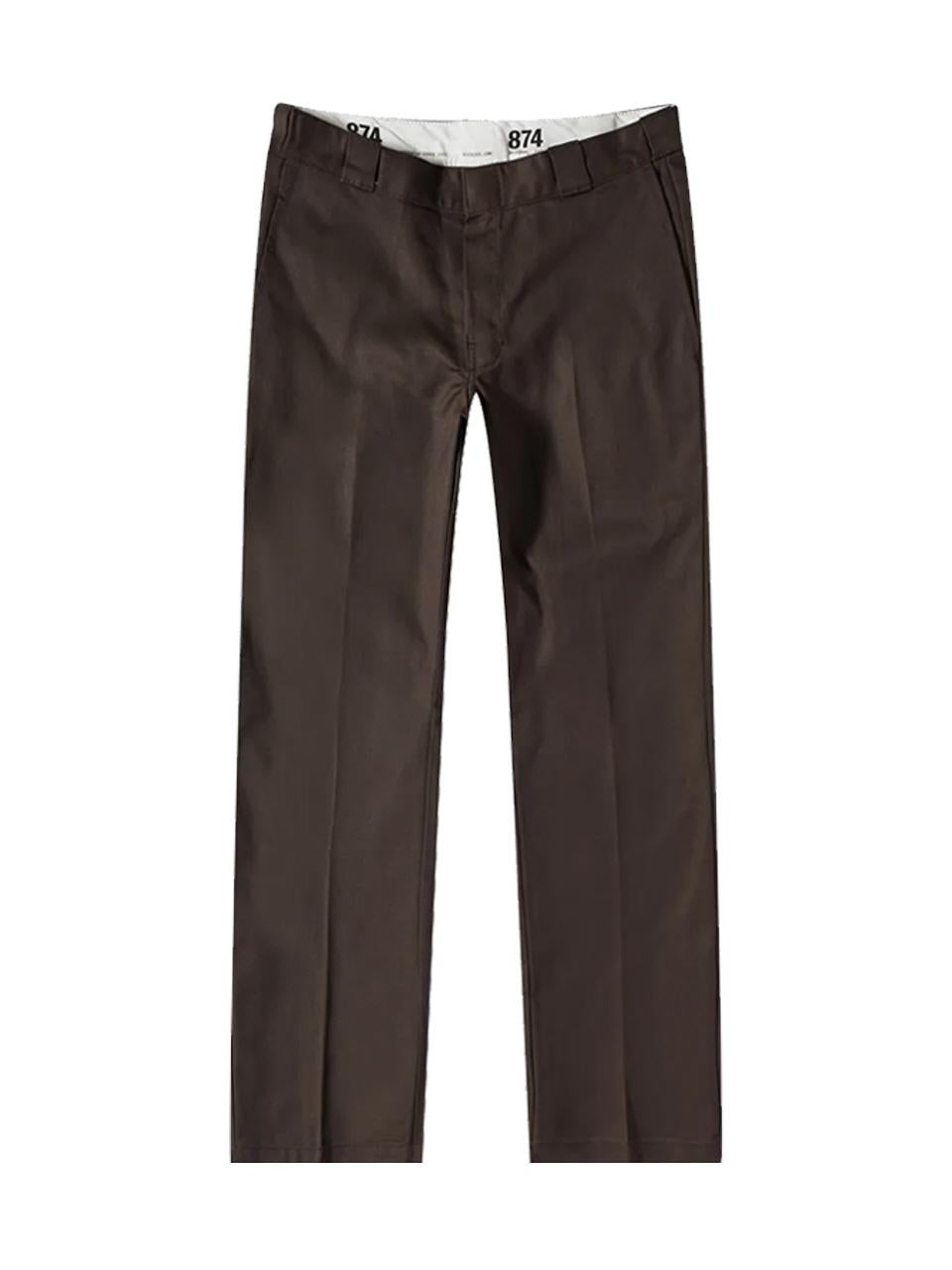 Dickies Dark Brown Twill Work Pants Original Unisex Classic Pants 874 DB