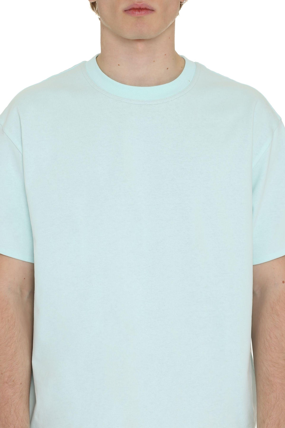 Bottega Veneta Blue Cotton Short Sleeve T-Shirt
