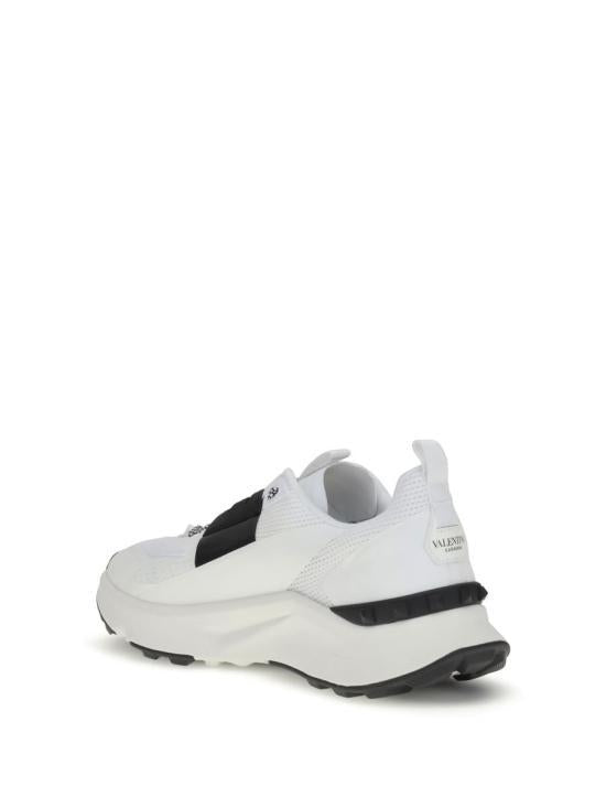 VALENTINO Garavani Bianco Black Leather Low-Top Sneakers Men