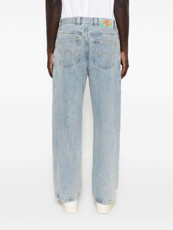ICECREAM Heavy Wash Blue Denim Pants for Men