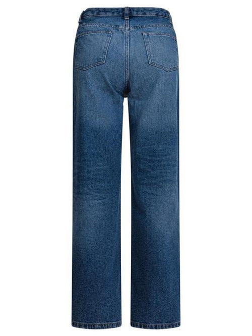 A.P.C. Elizabeth High-Rise Straight Leg Jeans Blue Denim Women’s COHJLF09181 IAL