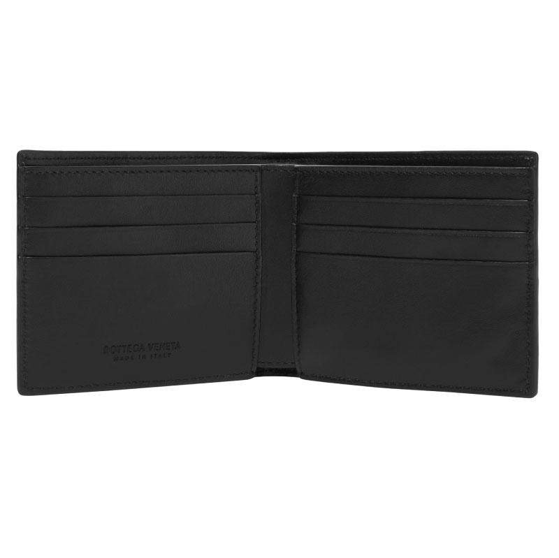 Bottega Veneta Cassette Black Leather Bifold Wallet Unisex